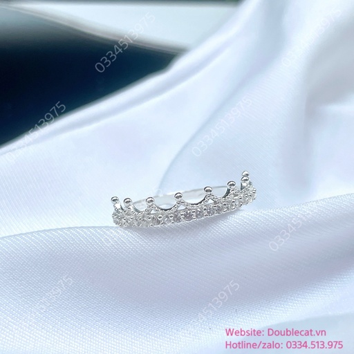 Nhẫn bạc vương miện xinh xắn