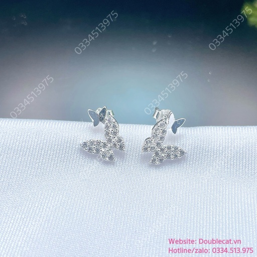 Bông tai bạc hồ điệp 