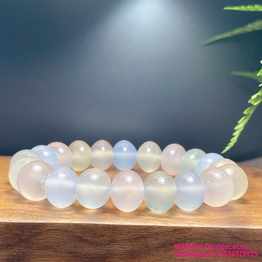 Vòng mã não màu kẹo ngọt (Màu Pastel) tự nhiên