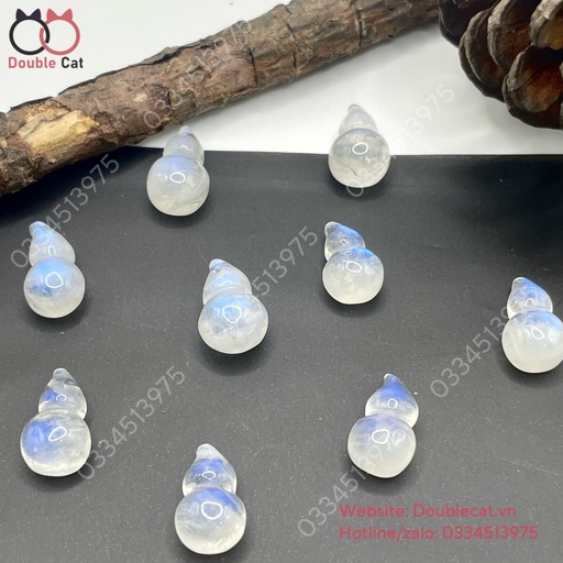 Hồ lô đá mặt trăng (moonstone), KT 13-14mm 