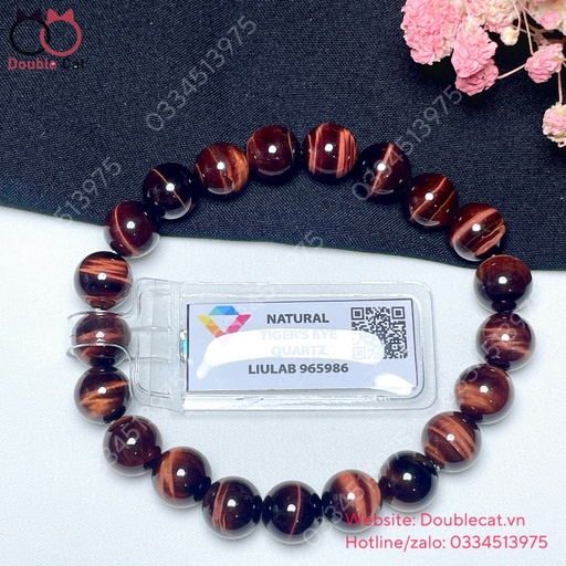 Vòng đá mắt hổ nâu đỏ