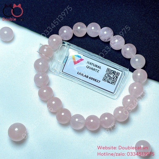 Vòng tay thạch anh hồng (Rose Quartz)