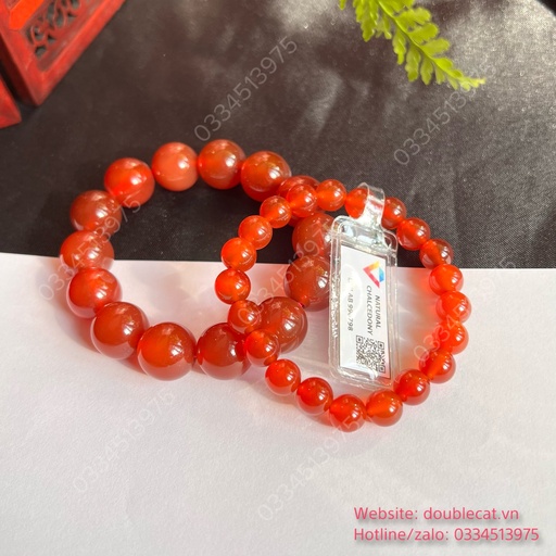 Vòng chalcedony (mã não đỏ) size lớn