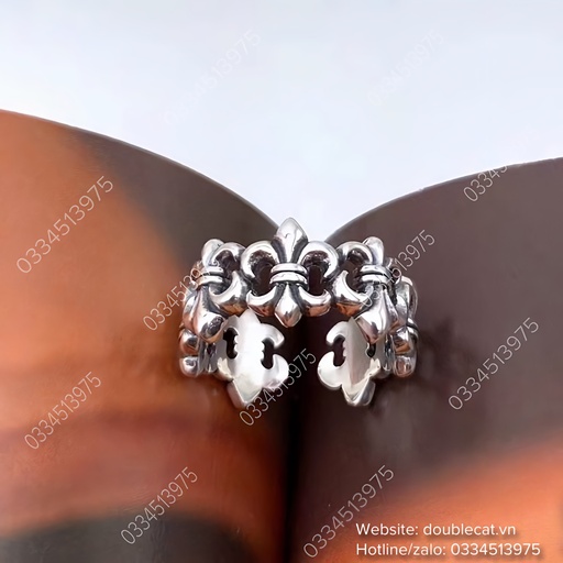 [NBPC-0002] Nhẫn nam phong cách chrome hearts, bạc 925